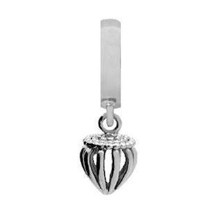 Christina Christmas Cone charm – sølv, 6 mm til Classic læderarmbånd